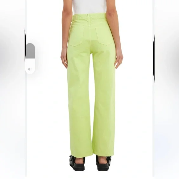 Urban Outfitters Lime Green Wide-Leg Pants - Picture 2 of 8